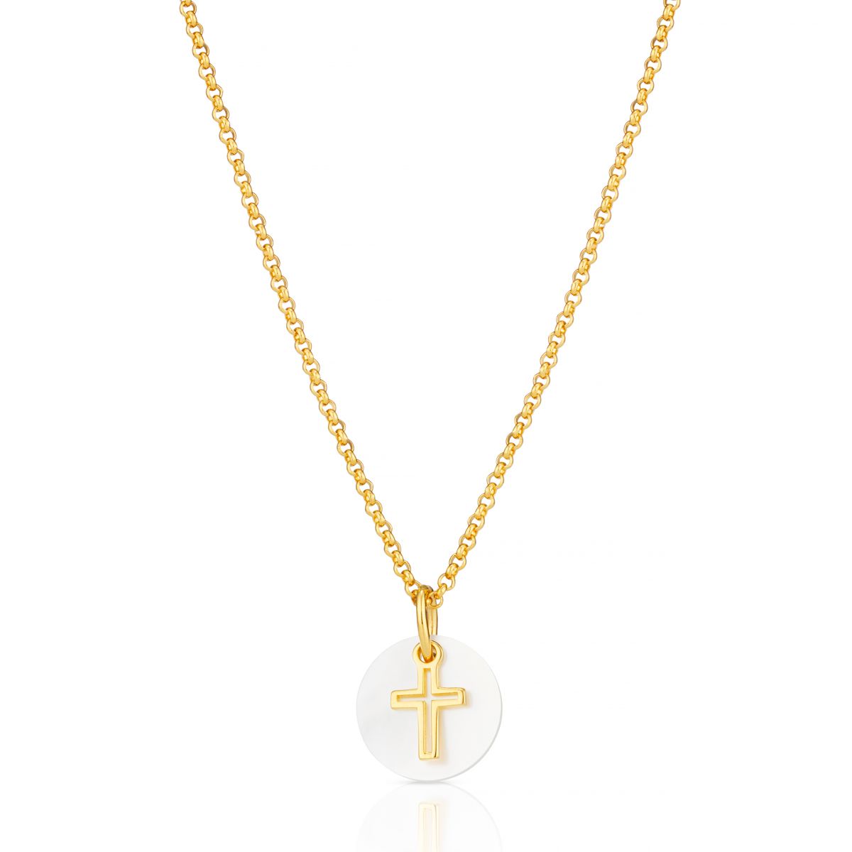 Gold Vermeil Hope Open Cross Necklace