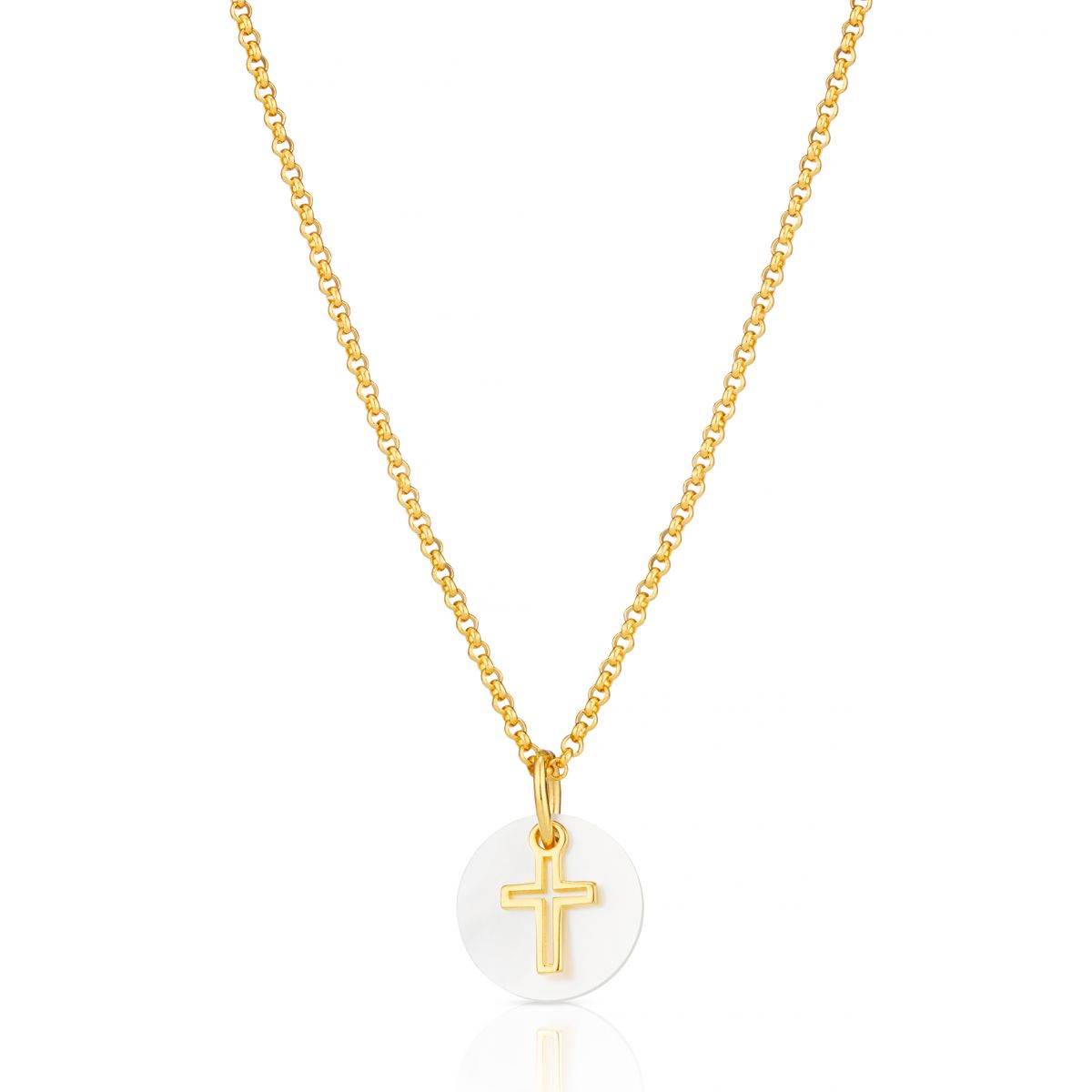 Gold Vermeil Hope Open Cross Necklace