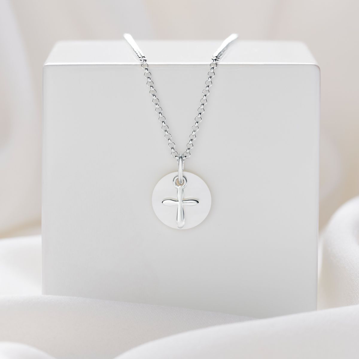 Sterling Silver Hope Cross Necklace