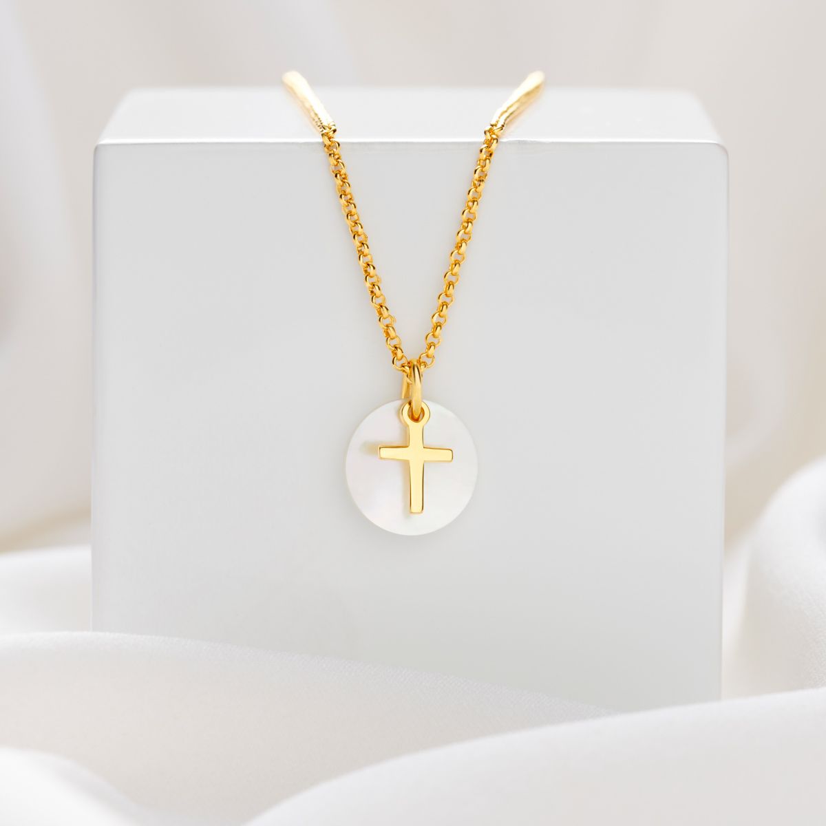 Gold Vermeil Hope Signature Cross Necklace