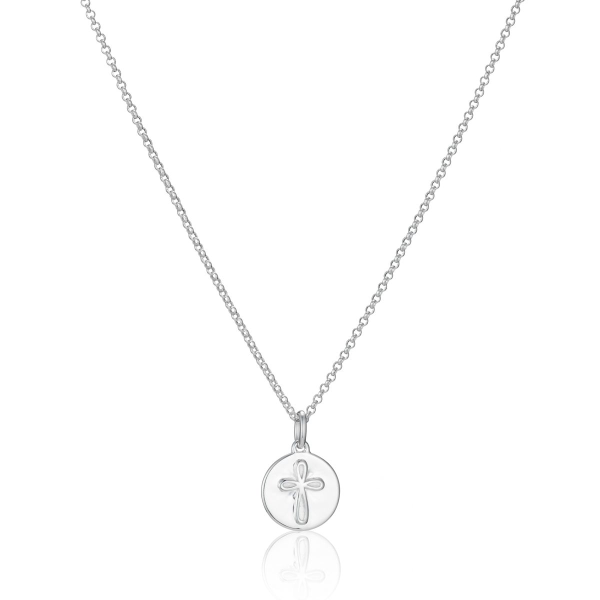 Personalised Sterling Silver Cherish Disc Necklace