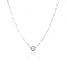 April White Topaz Birthstone Necklace