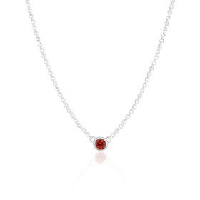 January Garnet Birthstone Necklace