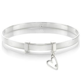 Personalised My First Diamond Love Christening Bangle