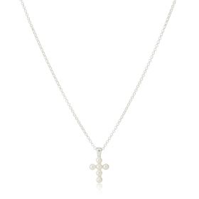Freshwater Pearl Serenity Cross Necklace