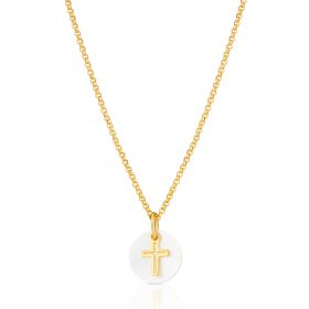 Gold Vermeil Hope Open Cross Necklace