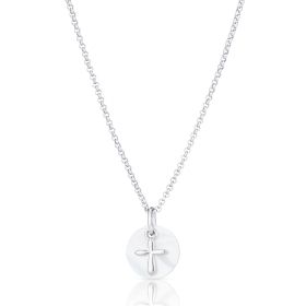 Sterling Silver Hope Cross Necklace