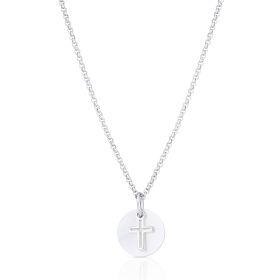 Sterling Silver Hope Open Cross Necklace
