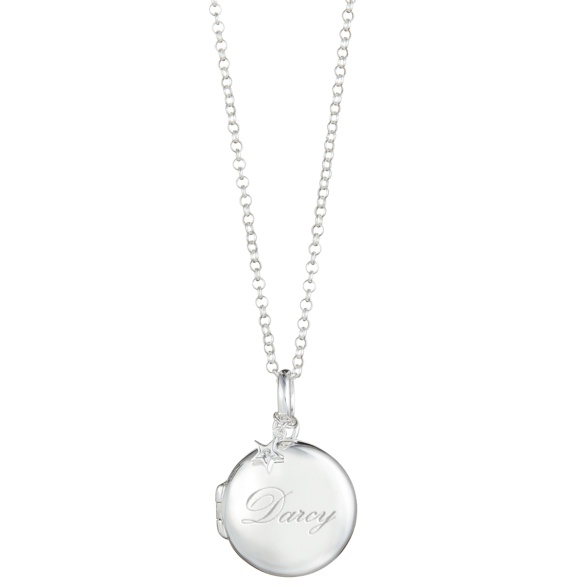 Personalised Large Lulu Diamond Locket Necklace
