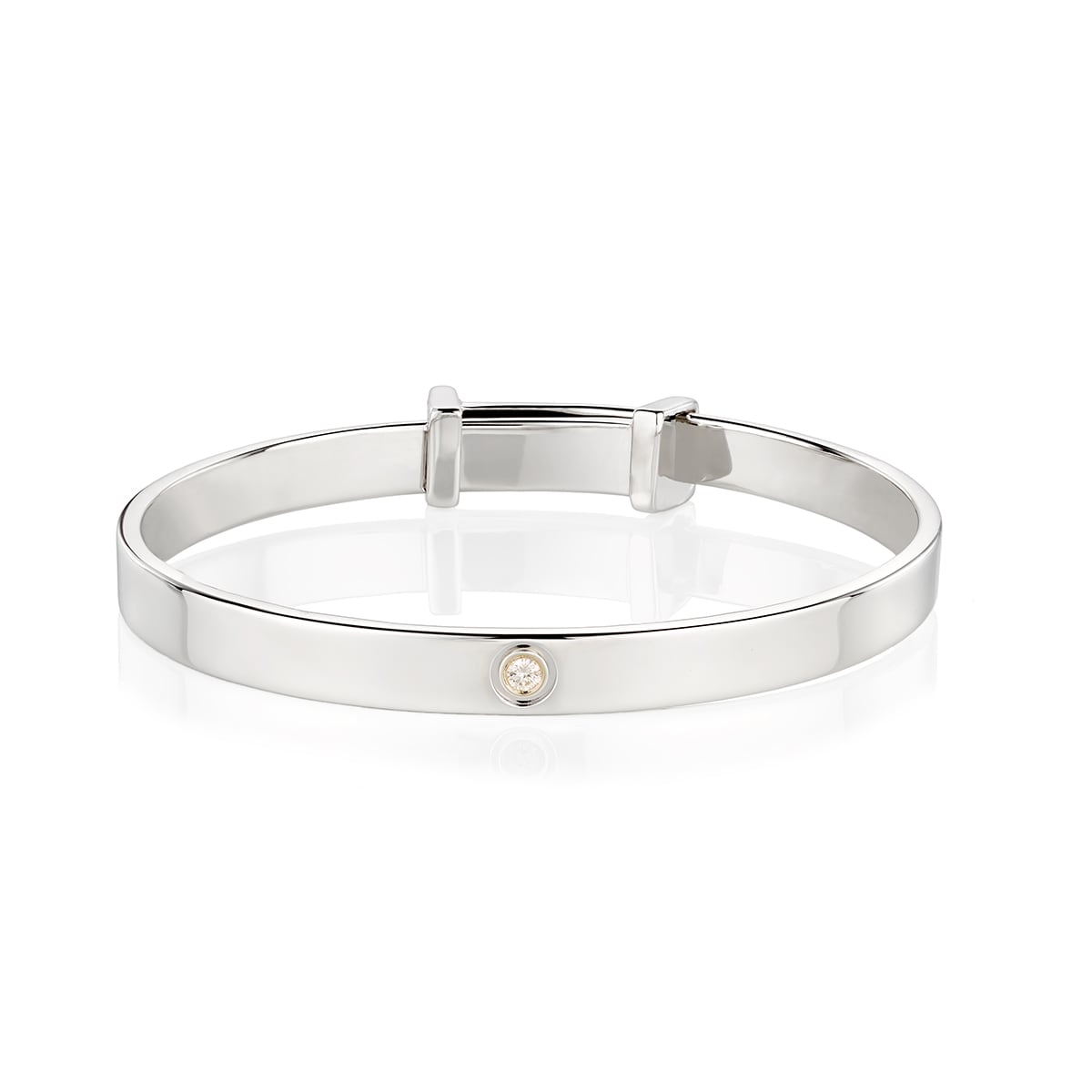 Personalised Baby Bangle - Forever Diamond