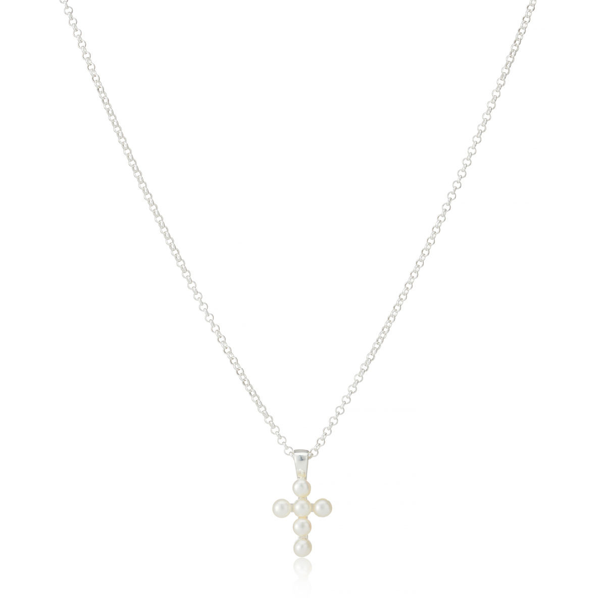 Freshwater Pearl Serenity Cross Necklace