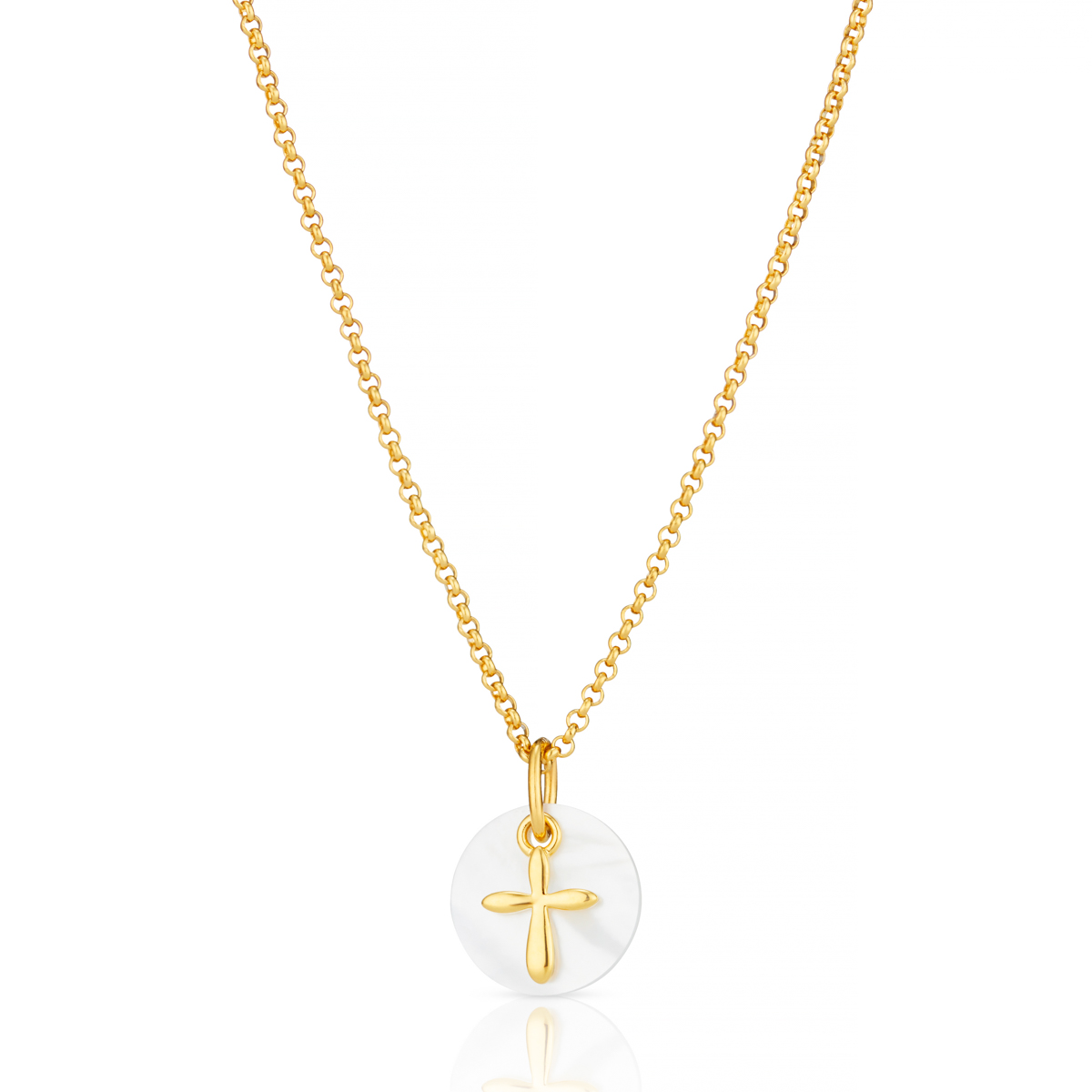 Gold Vermeil Hope Cross Necklace