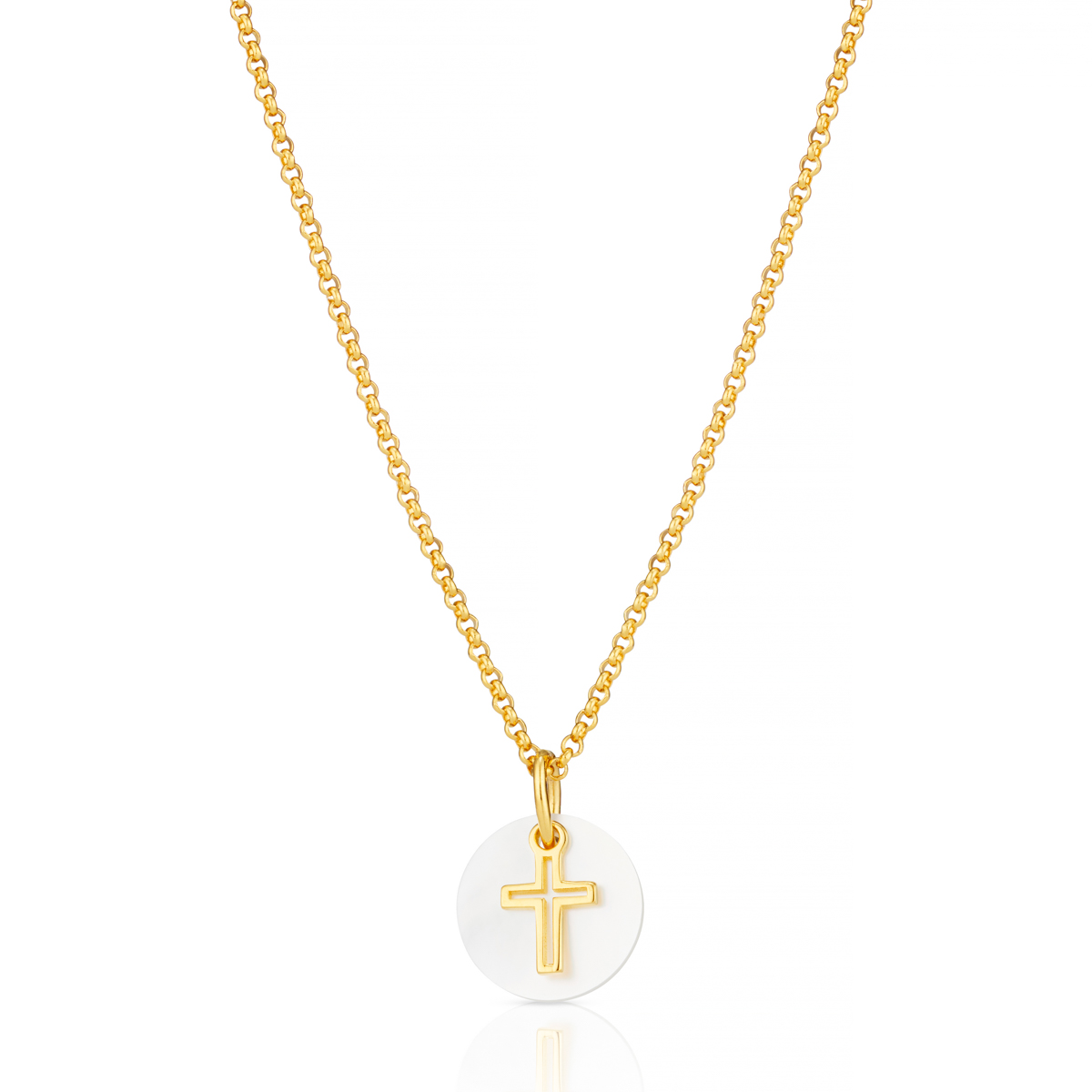 Gold Vermeil Hope Open Cross Necklace