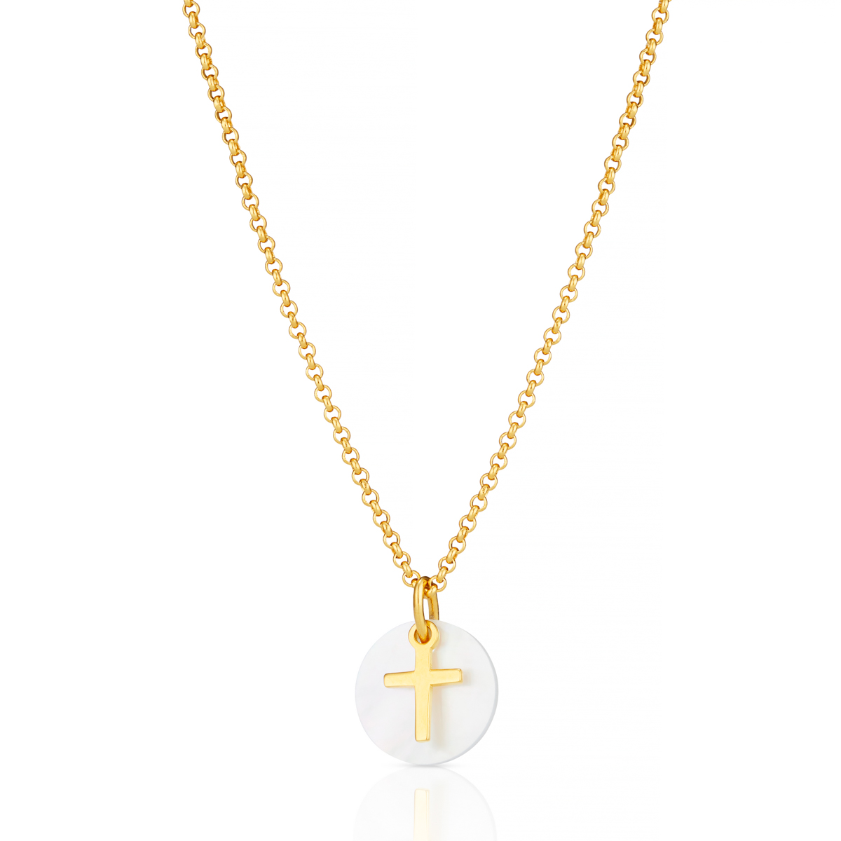 Gold Vermeil Hope Signature Cross Necklace