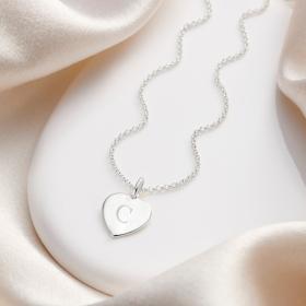 Personalized Sterling Silver Cherish Heart Necklace