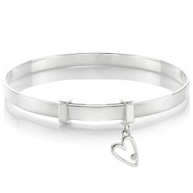 My First Diamond Love Christening Bangle