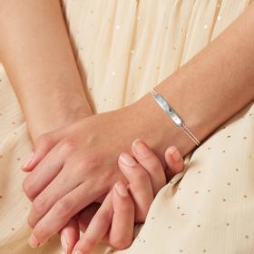 Personalized Girl's First Diamond Identity Bracelet