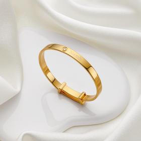 Gold Personalised Baby Bangle — Forever Diamond