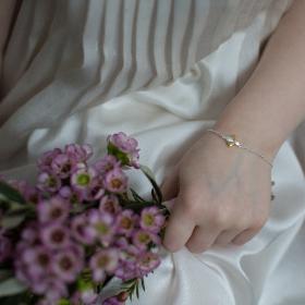 Sterling Silver and Gold Vermeil Honey Bracelet