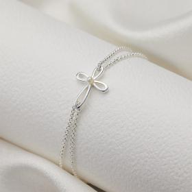 Cherish Pearl Cross Bracelet