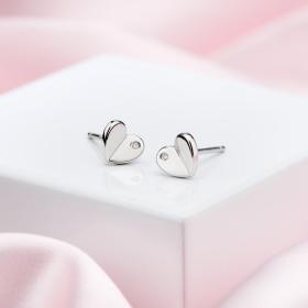 Adored Diamond Heart Earrings