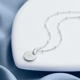 Sterling Silver Confetti Disc Necklace
