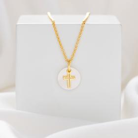 Gold Vermeil Hope Open Cross Necklace