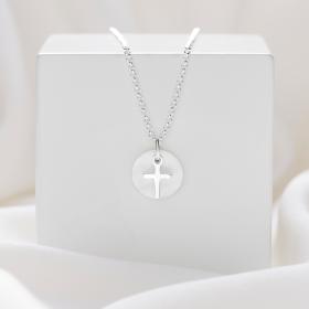 Sterling Silver Hope Signature Cross Necklace