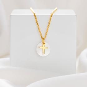 Gold Vermeil Hope Signature Cross Necklace
