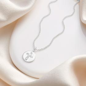 Personalised Sterling Silver Cherish Disc Necklace