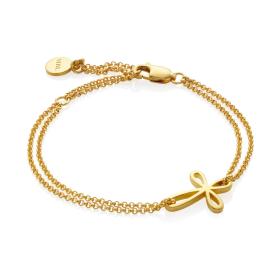 Gold Vermeil Cherish Signature Cross Bracelet