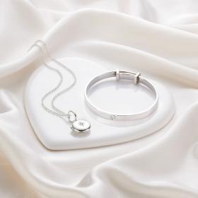 Personalized Sterling Silver Forever Diamond Gift Set