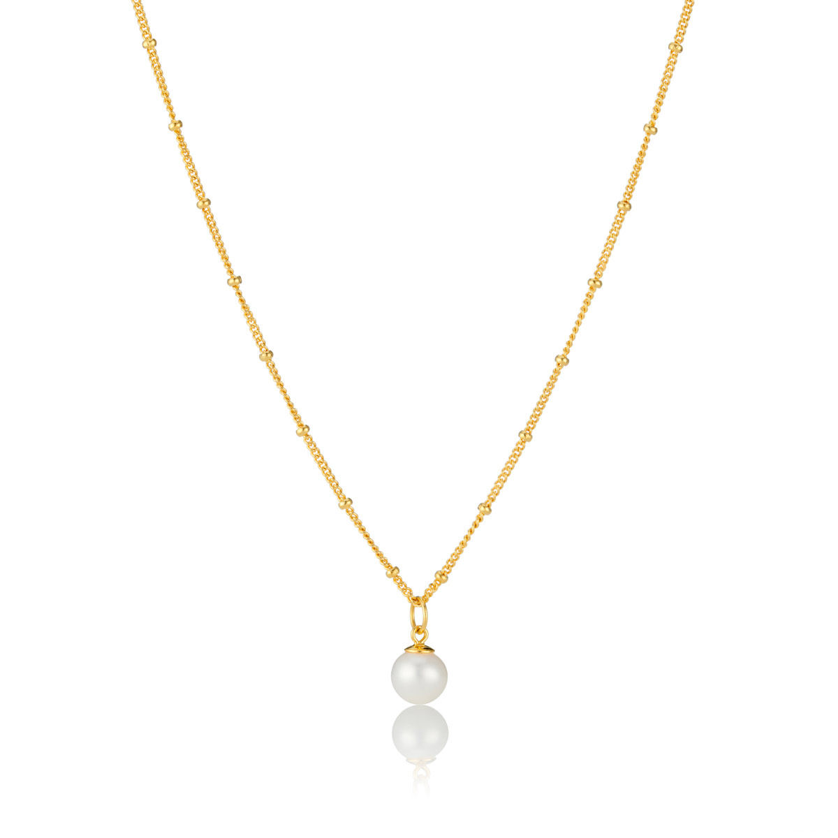 Gold Vermeil Confetti Pearl Necklace
