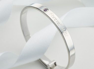 Engraved Baby Bangles and Birthstone jewelry